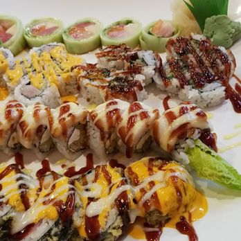 Naruto Sushi - 1. J. Tropical (top) 2. Spicy Yellowtail 3. Eel Roll 4. Sunday Morning 5. Yum Yum (bottom) - Sushi Bars Near Me - Sterling Heights, Michigan