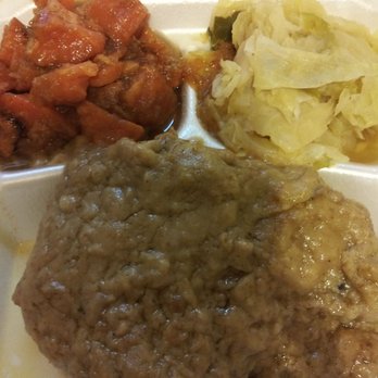 Clara’s Kitchen - Smothered pork chops with cabbage and candied yams - Soul Food Near Me - Denton, Texas