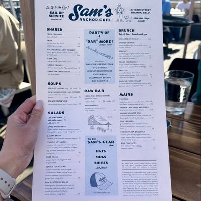 Menu photo 8 Sam's Anchor Cafe Tiburon, CA