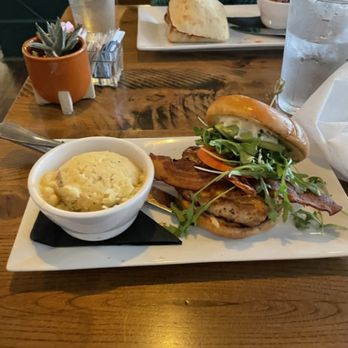 Hobnob - Rockfish BLT with mashed potatoes. - Sandwiches Near Me - Richmond, Virginia Hobnob - Rockfish BLT with mashed potatoes. - Sandwiches Near Me - Richmond, Virginia