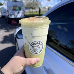 Banana cream matcha latte Banana cream matcha latte