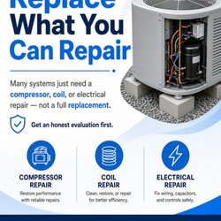 AAA Plus HVAC R Services - Many systems just need a compressor, coil, or electrical repair -- not a full replacement. Get an honest second evaluation for $39.