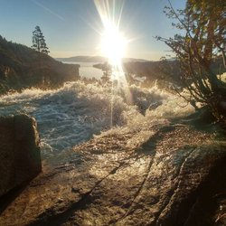 Emerald Bay at sunrise, May 2017.