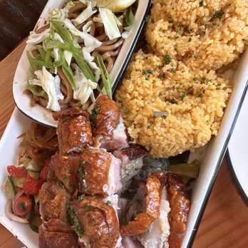 Kuya Lord - Kuya Lord tray with Lucenachon (with Java rice, chami, and achara) - Barbeque Near Me - Los Angeles, California Kuya Lord - Kuya Lord tray with Lucenachon (with Java rice, chami, and achara) - Barbeque Near Me - Los Angeles, California