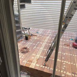 One of the broken panes