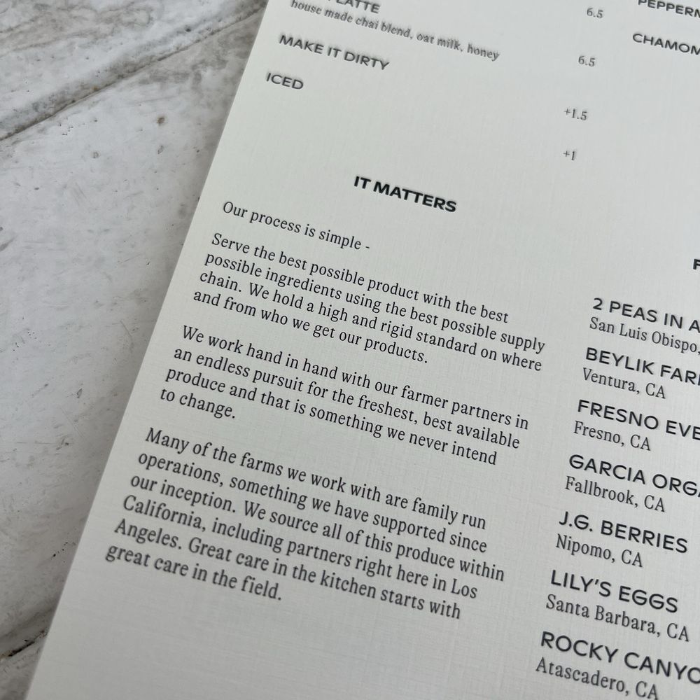 Great White - Mission Statement - Cafes Near Me - Los Angeles, California