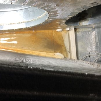 Debonaire Mechanical Services - Uneven coil leaking out of the primary drain line. - Heating & Air Conditioning/HVAC Near Me