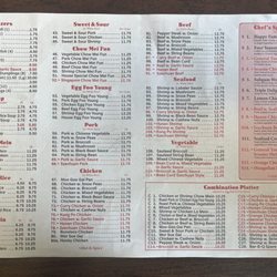 China House - Back of Menu 2024