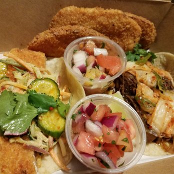 Bae Bae's Kitchen - Korean Taco Tuesday! Korean Fried Chicken Taco, Short Rib Taco, Tempura, Pineapple Salsa - Korean Near Me - Pittsburgh, Pennsylvania Bae Bae's Kitchen - Korean Taco Tuesday! Korean Fried Chicken Taco, Short Rib Taco, Tempura, Pineapple Salsa - Korean Near Me - Pittsburgh, Pennsylvania