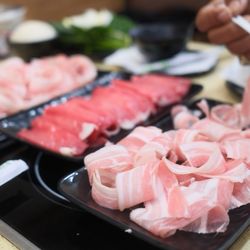 Hawaii Pot Shabushabu House - 4 oz. Rib Eye Beef and 4 oz. Pork Belly