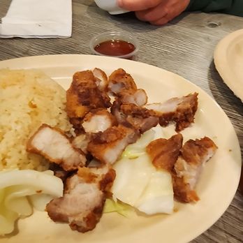 Chick Corner Thai Kitchen - Fried pork belly and garlic rice - Thai Near Me - Valley Village, California Chick Corner Thai Kitchen - Fried pork belly and garlic rice - Thai Near Me - Valley Village, California