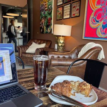 Society 57 - Coconut guava croissant and cold brew - Coffee & Tea Near Me - Aurora, Illinois
