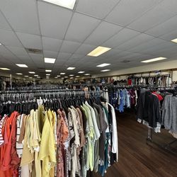Edgar & James - Goodwill Specialty Store & Donation Center - Clothing sorted by color