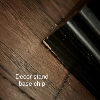 Colonial Van & Storage - Chipped off decor table - Movers Near Me - Sacramento, California