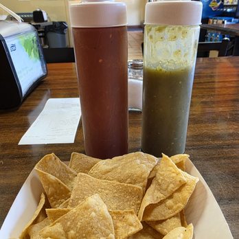Juanito's Tacos - Chips and very spicy salsas. - Mexican Near Me - Highland, California