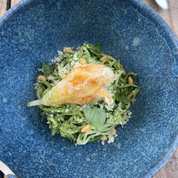 Daisies - Zucchini noodles with pesto and ricotta-filled blossom. Perfect! - Pasta Shops Near Me - Chicago, Illinois