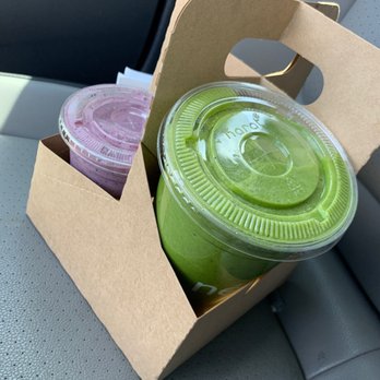 Nekter Juice Bar - A Tropical Cooler fusion blend with bee pollen for me and a small Berry Banana Burst smoothie with bee pollen and hemp protein added. - Juice Bars & Smoothies Near Me - Riverside, California Nekter Juice Bar - A Tropical Cooler fusion blend with bee pollen for me and a small Berry Banana Burst smoothie with bee pollen and hemp protein added. - Juice Bars & Smoothies Near Me - Riverside, California