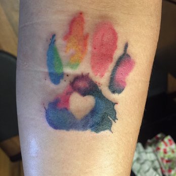 Six Feet Under - Rainbow bridge dog paw by Obed - Tattoo Near Me - Upland, California