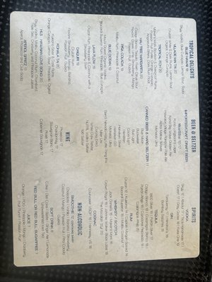 Menu photo 2 Hau Tree Bar Honolulu, HI