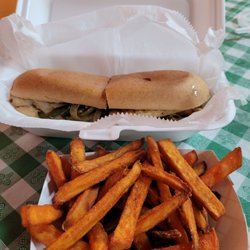 Wingsplus - Chicken Philly and sweet potato fries