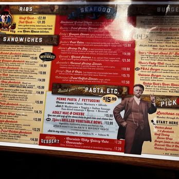 River House Bar and Grill - Back of menu. - New American Near Me - Moline, Illinois