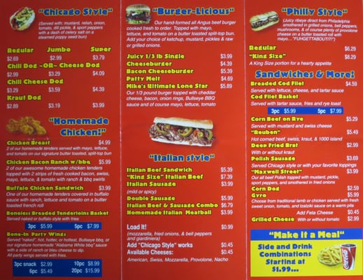Menu photo 2 Mike's Red Hots Milwaukee, WI