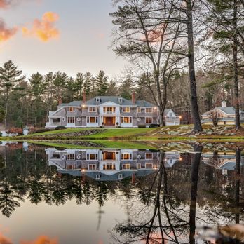Nauset Media - Waterfront estate reflected in still water at sunset - Cape Cod real estate drone photography. - Real Estate Photography Near Me - Centerville, Massachusetts Nauset Media - Waterfront estate reflected in still water at sunset - Cape Cod real estate drone photography. - Real Estate Photography Near Me - Centerville, Massachusetts