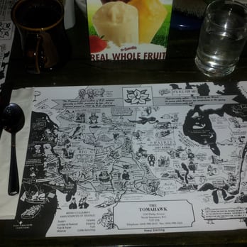 Tomahawk Barbeque - Paper placemat - Barbeque Near Me - North Vancouver, British Columbia