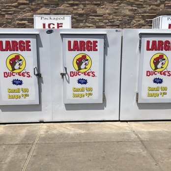 Buc-ee's - Ice! .99 for small and $1.58 for large - Gas Stations Near Me - Pearland, Texas Buc-ee's - Ice! .99 for small and $1.58 for large - Gas Stations Near Me - Pearland, Texas