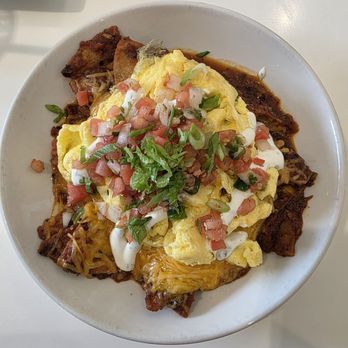 Over Easy - Tempe - Chilaquiles (special ordered vegetarian without chicken.) - Breakfast & Brunch Near Me - Tempe, Arizona