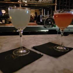 Vintage Lounge - An Aviation and bourbon sour.