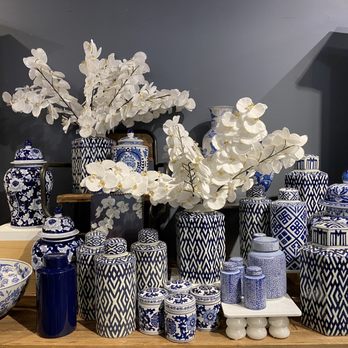 Sendik’s Food Market - a variety of blue and white vases - Grocery Near Me - Franklin, Wisconsin Sendik’s Food Market - a variety of blue and white vases - Grocery Near Me - Franklin, Wisconsin