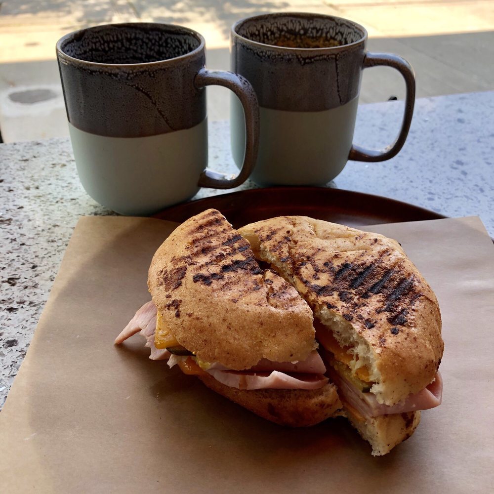 Americano misto and Cuban sandwich Americano misto and Cuban sandwich