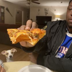 Domino's Pizza - Showing how there is no toppings no cheese no sauce in this!