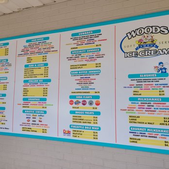 Wood's Ice Cream - Menu outside for everyone to see and choose - Ice Cream & Frozen Yogurt Near Me - White Haven, Pennsylvania Wood's Ice Cream - Menu outside for everyone to see and choose - Ice Cream & Frozen Yogurt Near Me - White Haven, Pennsylvania