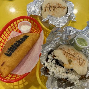 Arepittas - Shredded Chicken Empanada and arepa Pabellon Arepa - Venezuelan Near Me - Pittsburgh, Pennsylvania Arepittas - Shredded Chicken Empanada and arepa Pabellon Arepa - Venezuelan Near Me - Pittsburgh, Pennsylvania