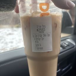 This is after one sip. And they told me they didn't have oat milk? Super bland. This is after one sip. And they told me they didn't have oat milk? Super bland.