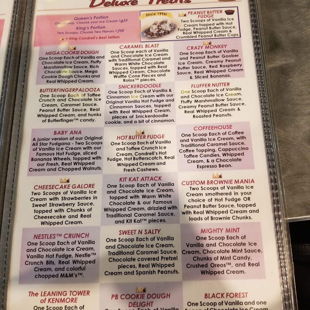 King Condrell's Candy & Ice Cream - Menu - Candy Stores Near Me - Kenmore, New York