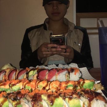 Sushiland - Back to front: California, Golden Gate, Dragon, Tiger - Japanese Near Me - Hayward, California