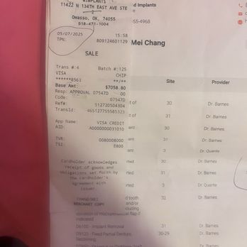 Secure Dentures & Implants - The dentist's receipt forced me to pay more than half of the deposit of $7058! - General Dentistry Near Me - Owasso, Oklahoma Secure Dentures & Implants - The dentist's receipt forced me to pay more than half of the deposit of $7058! - General Dentistry Near Me - Owasso, Oklahoma