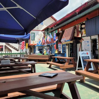 King Ludwigs Biergarten - Blue umbrellas and benches at Helen Square.. - Bars Near Me - Helen, Georgia King Ludwigs Biergarten - Blue umbrellas and benches at Helen Square.. - Bars Near Me - Helen, Georgia