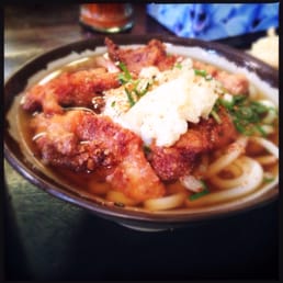 Karaage chicken Udon bowl.
