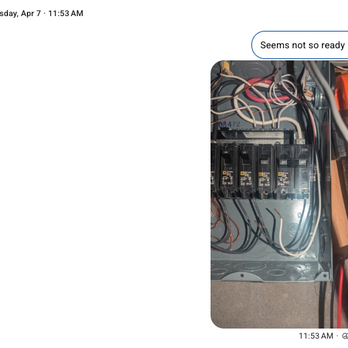 Mac Electric - Seth left this for weeks and had to be reminded the day before inspection. - Electricians Near Me - Merrimack, New Hampshire Mac Electric - Seth left this for weeks and had to be reminded the day before inspection. - Electricians Near Me - Merrimack, New Hampshire
