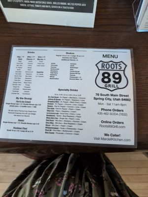 Menu photo 2 Roots 89 Grill Spring City, UT Menu photo 2 Roots 89 Grill Spring City, UT