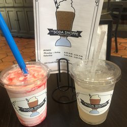 Gibson  Pharmacy - Treats from inside Gibson Pharmacy. What fun!  So many combos to choose from. We had a strawberry shake and lavender pineapple phosphate.
