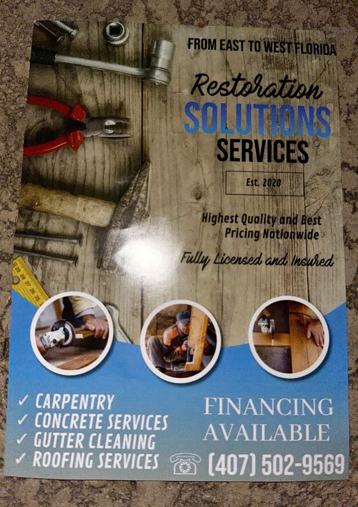 Slide of Restoration Solutions