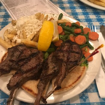 Georges Greek On Second - Lamb chop dinner $22.95 - Greek Near Me - Long Beach, California Georges Greek On Second - Lamb chop dinner $22.95 - Greek Near Me - Long Beach, California