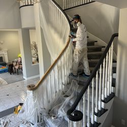 Diamond Painting & Drywall Repair - East Bay - Striping this previous bad job paint from different company!!