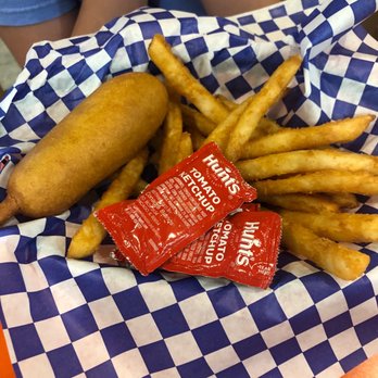 Esther’s Tex Mex - Kids corn dog and fries - Tex-Mex Near Me - Buda, Texas