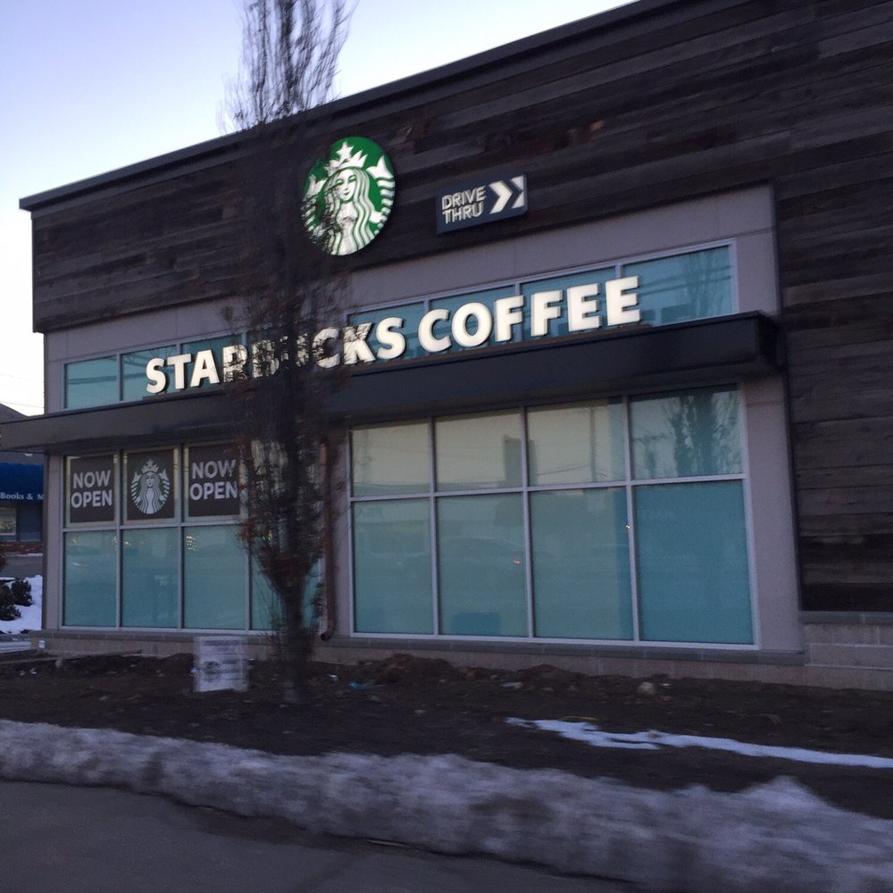 Starbucks - Starbucks Coffee of Dedham -- 875 Providence Highway, Dedham          Storefront - Coffee & Tea Near Me - Dedham, Massachusetts